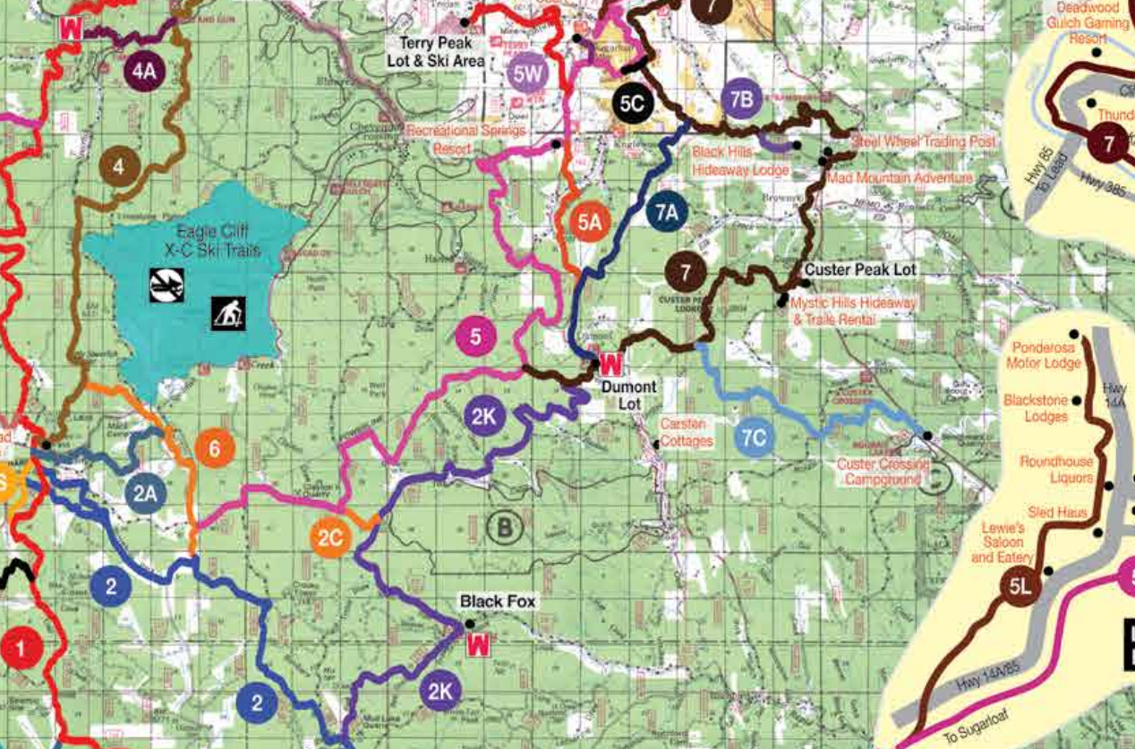 Black Hills Trail Map Get A Trail Map - South Dakota Snowmobile Association